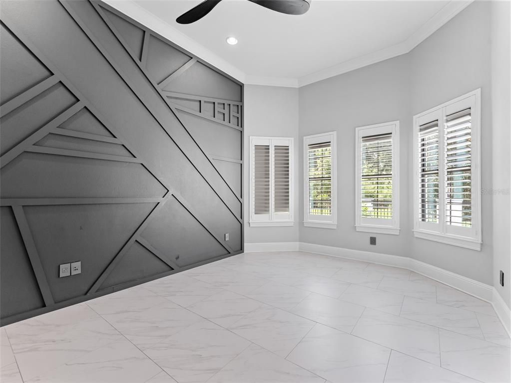 Empty room, Interior, Marble, Recessed Lighting