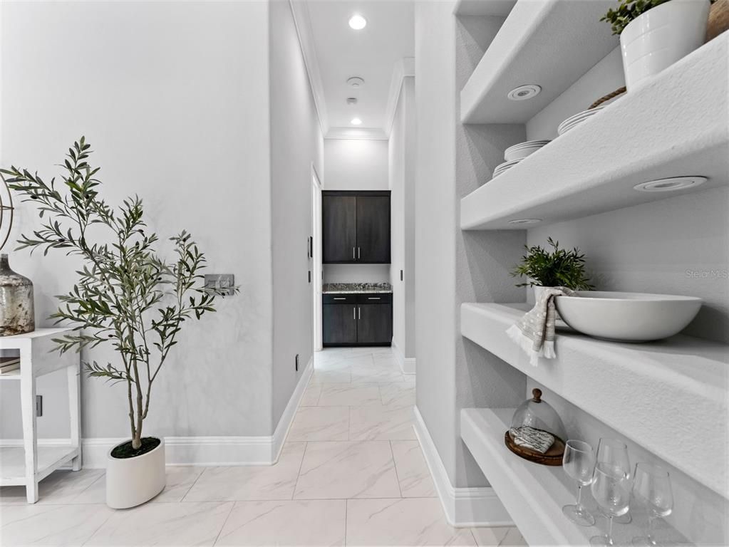 Bathroom, Interior, Marble, Recessed Lighting