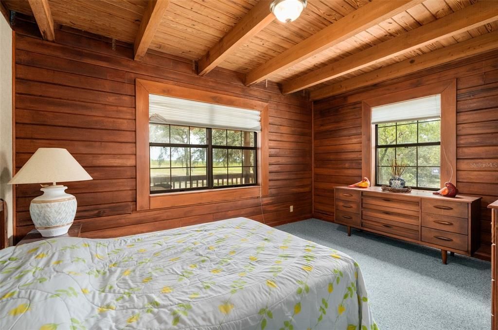 Bedroom, Interior, Wooden Beams, Wooden Ceilings, Wooden Walls