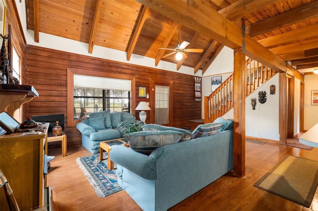 Interior, Living room, Wooden Beams, Wooden Ceilings, Wood Texture Flooring, Wooden Walls
