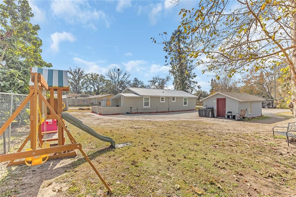 Backyard, Detached Garage, Exterior, Playground