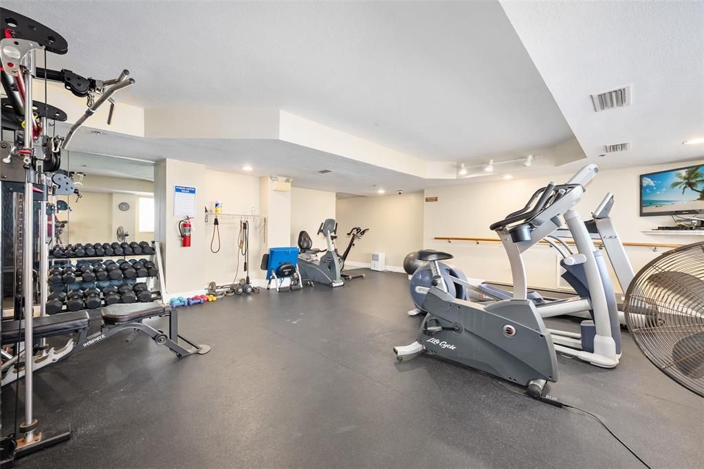 Fitness Equipment, Gym, Interior, Recessed Lighting