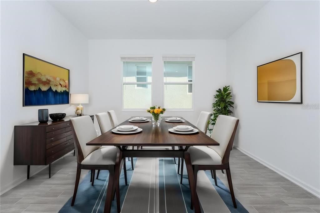 Dining room, Interior, Wood Texture Flooring