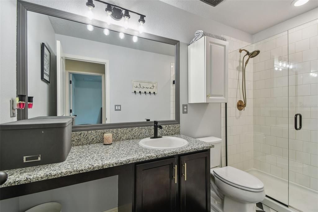 Bathroom, Dual Sink Vanities, Glass Shower, Interior