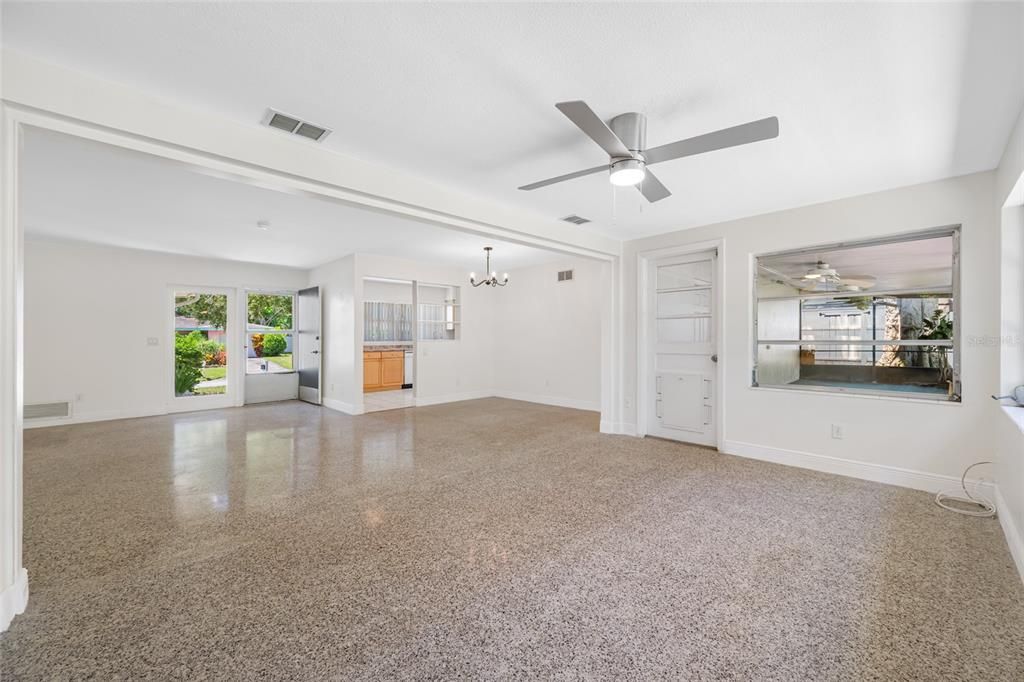 Chandelier, Empty room, Interior