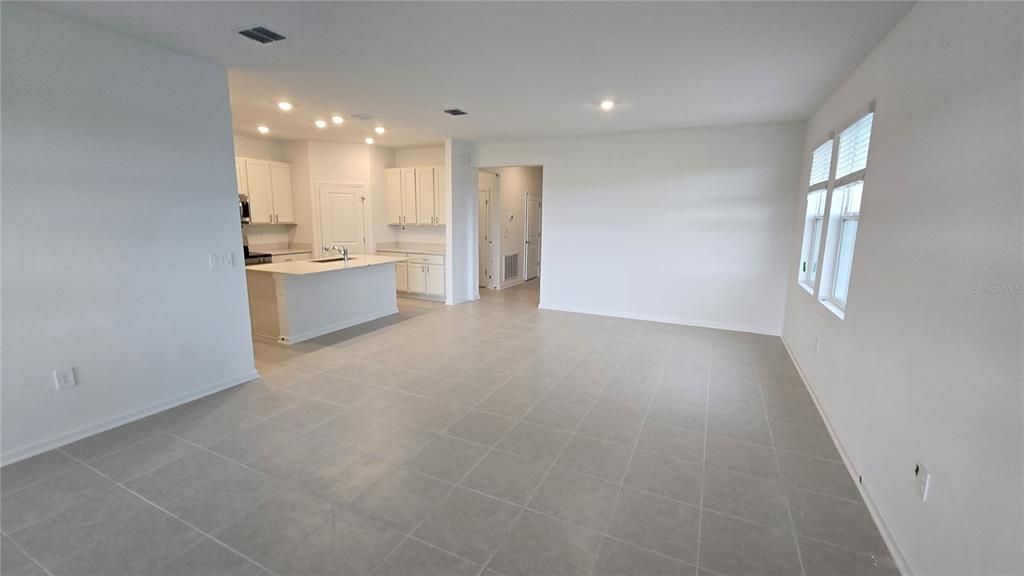 Empty room, Interior, Kitchen, Recessed Lighting