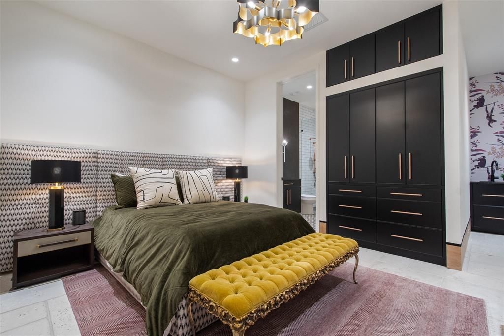 Bedroom, Interior, Recessed Lighting