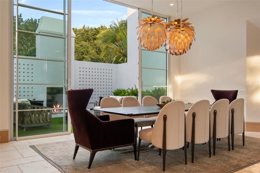 Dining room, Interior, Pendant Lights