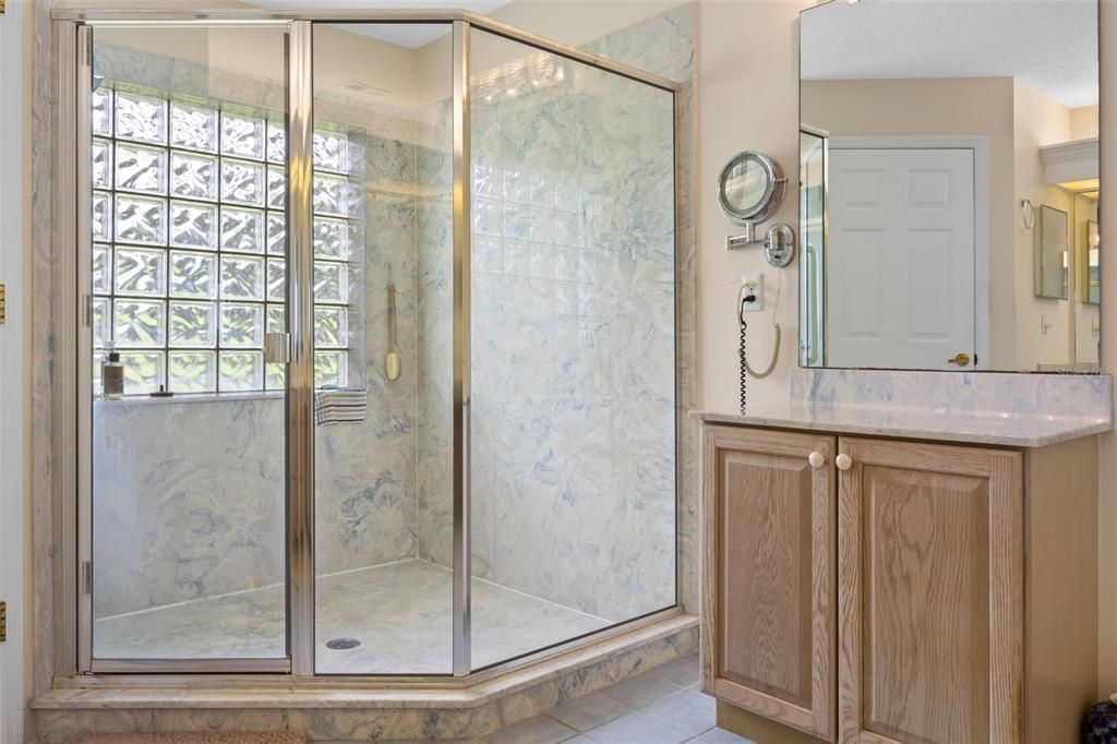 Bathroom, Glass Shower, Interior, Marble Walls