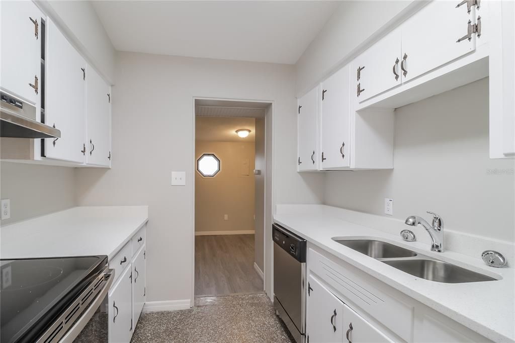 Interior, Kitchen, Wood Texture Flooring