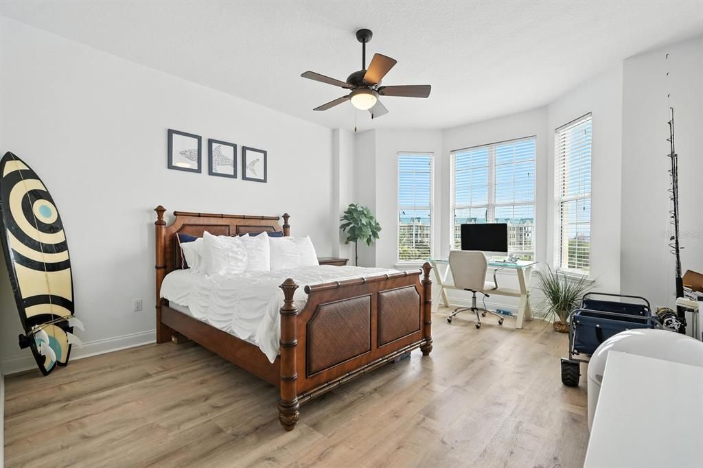 Bedroom, Home Office, Interior, Wood Texture Flooring