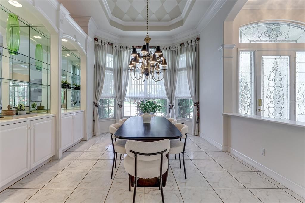 Chandelier, Dining room, Interior, Marble