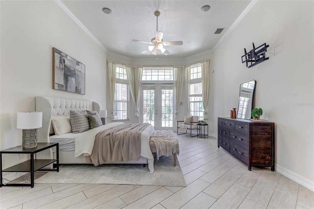 Bedroom, Interior, Wood Texture Flooring