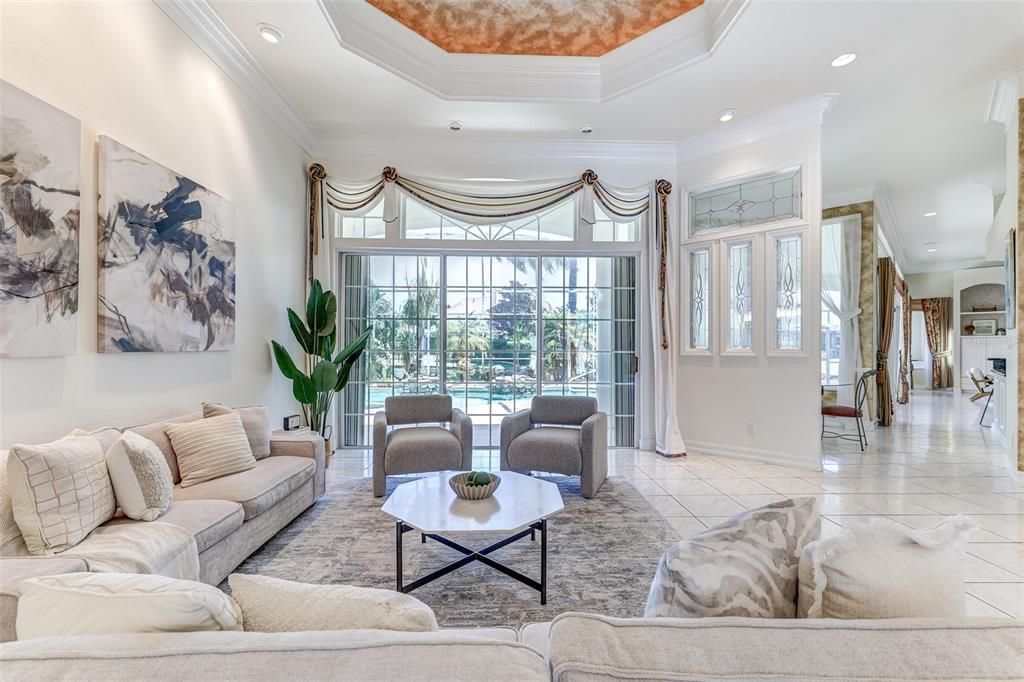 Interior, Living room, Recessed Lighting