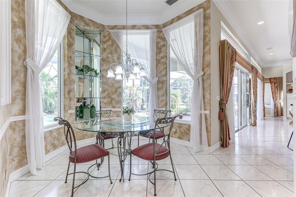Dining room, Interior, Marble, Pendant Lights, Recessed Lighting