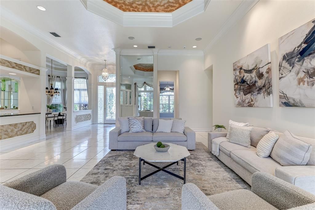Interior, Living room, Pendant Lights, Recessed Lighting