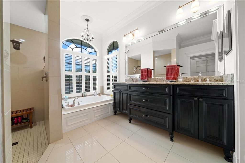 Bathroom, Chandelier, Dual Sink Vanities, Interior