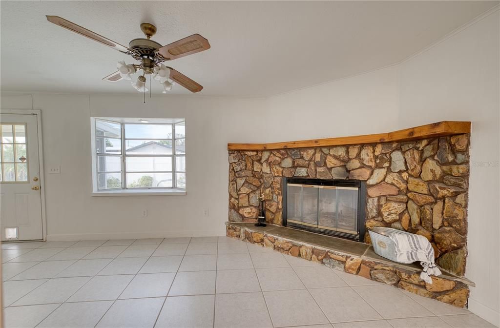 Empty room, Fireplace, Interior