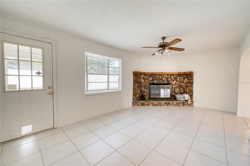 Empty room, Fireplace, Interior