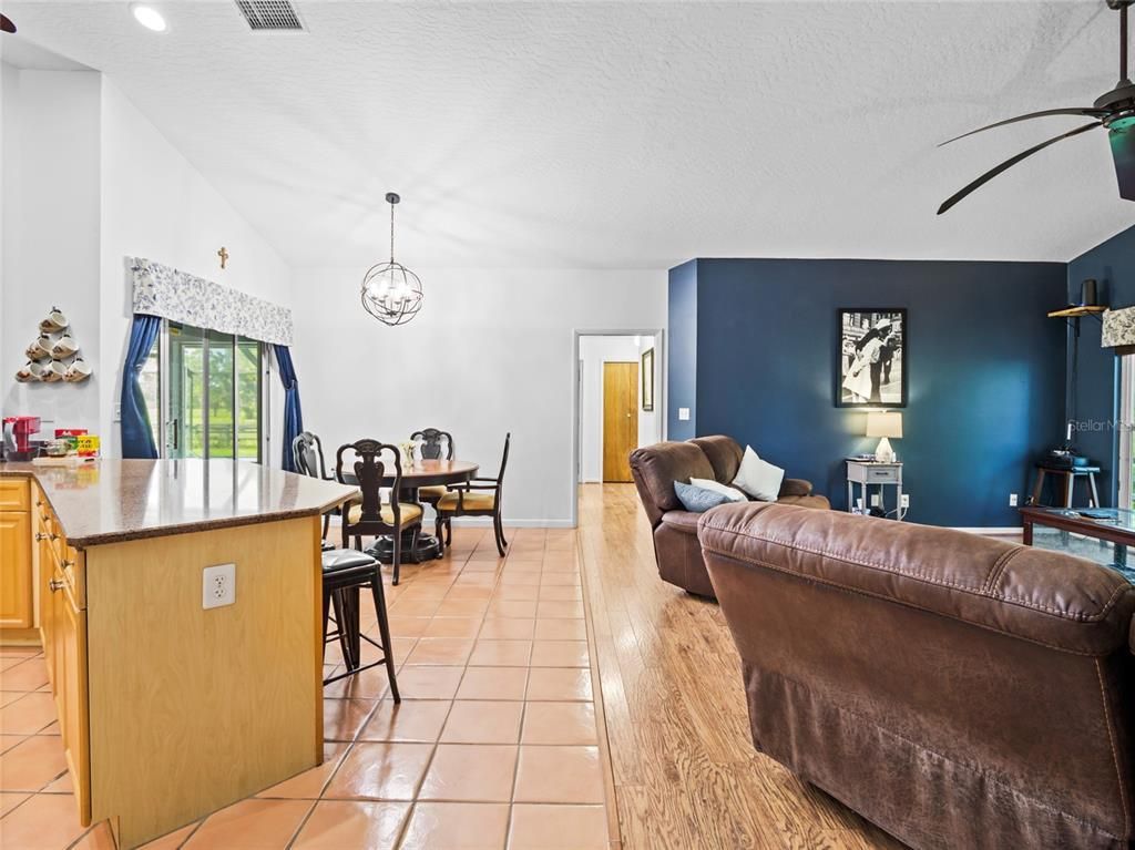 Dining room, Interior, Living room, Pendant Lights, Recessed Lighting