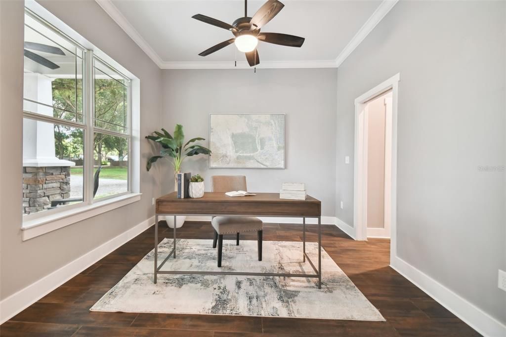 Home Office, Interior, Wood Texture Flooring