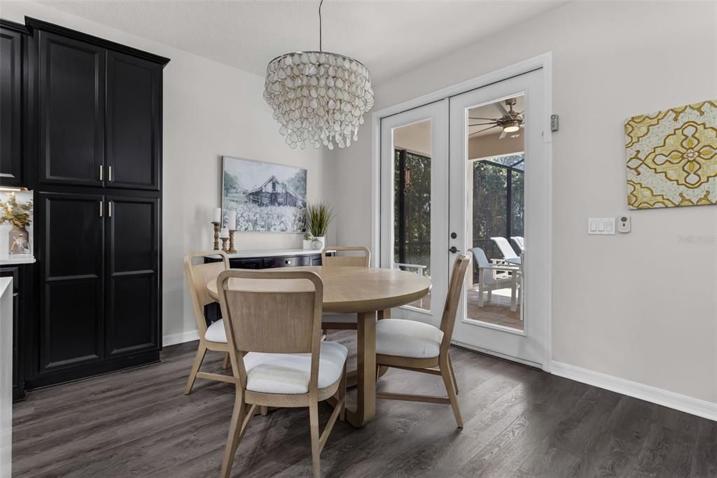 Chandelier, Dining room, Interior, Wood Texture Flooring