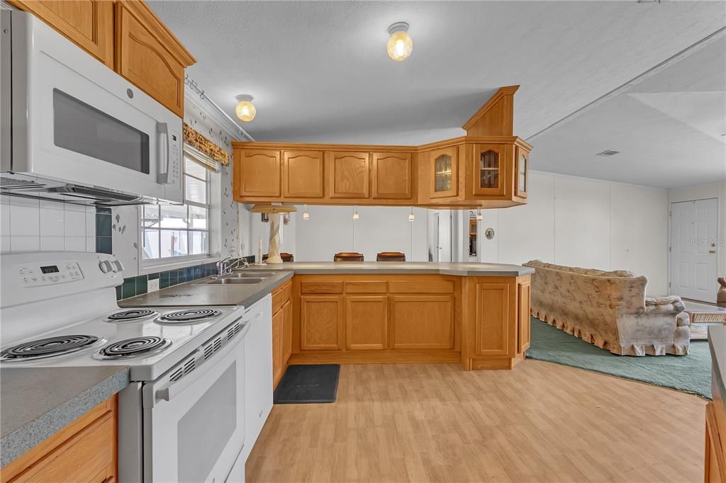 Interior, Kitchen, Wood Texture Flooring