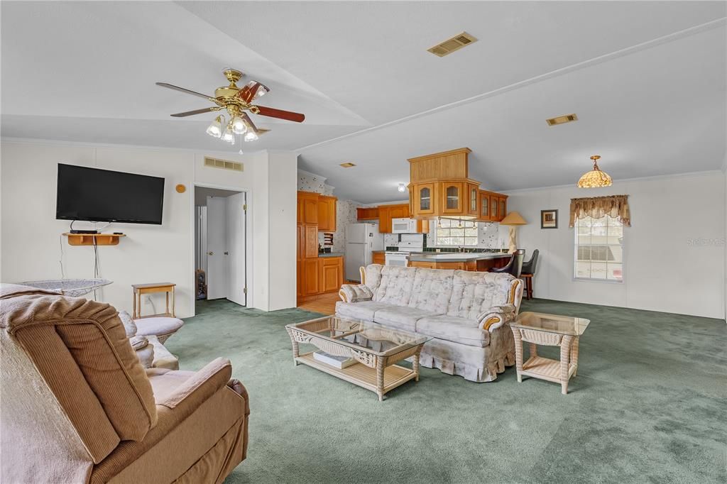 Interior, Kitchen, Living room, Recessed Lighting