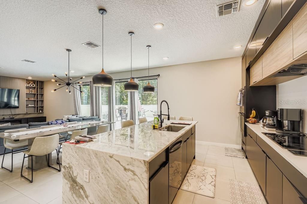 Interior, Kitchen, Pendant Lights, Recessed Lighting, Stainless Steel Appliances