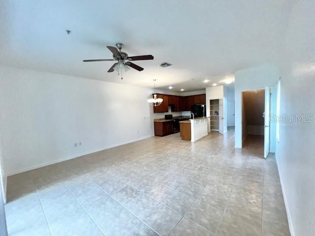 Empty room, Interior, Kitchen, Pendant Lights, Recessed Lighting