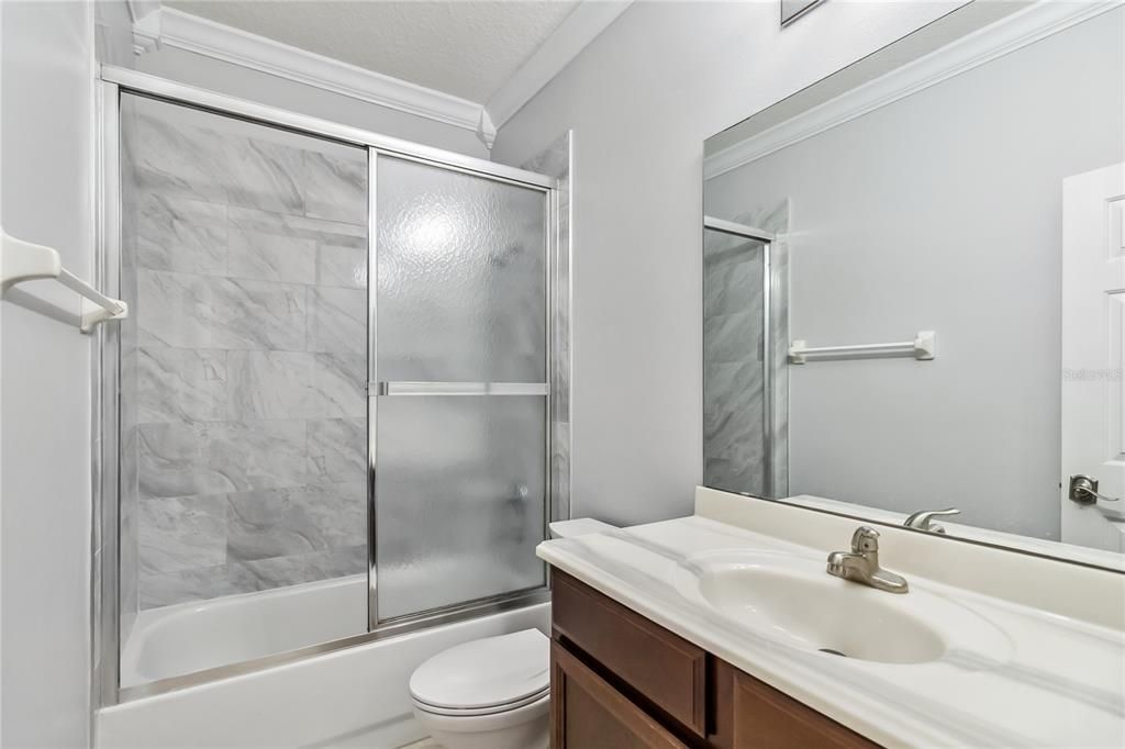 Bathroom, Glass Shower, Interior, Marble Walls