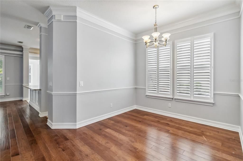 Chandelier, Empty room, Interior, Wood Texture Flooring