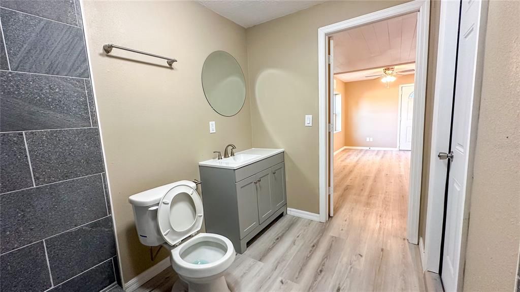 Bathroom, Interior, Wood Texture Flooring