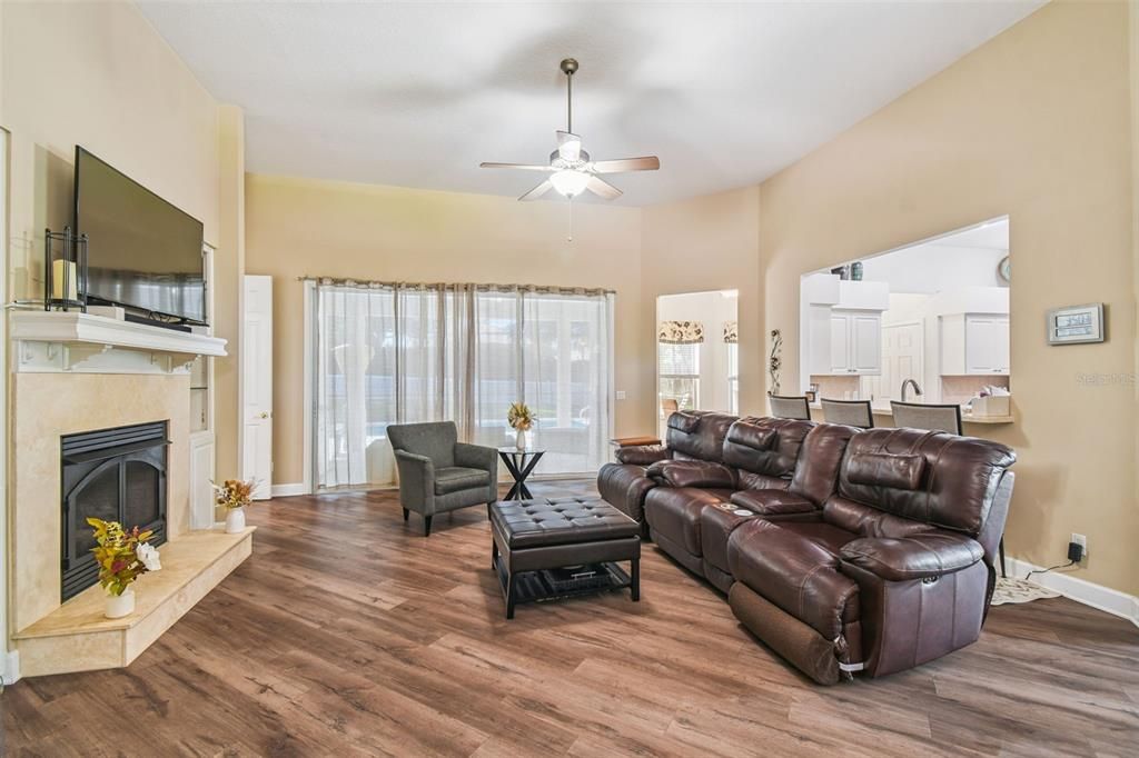 Fireplace, Interior, Living room, Wood Texture Flooring