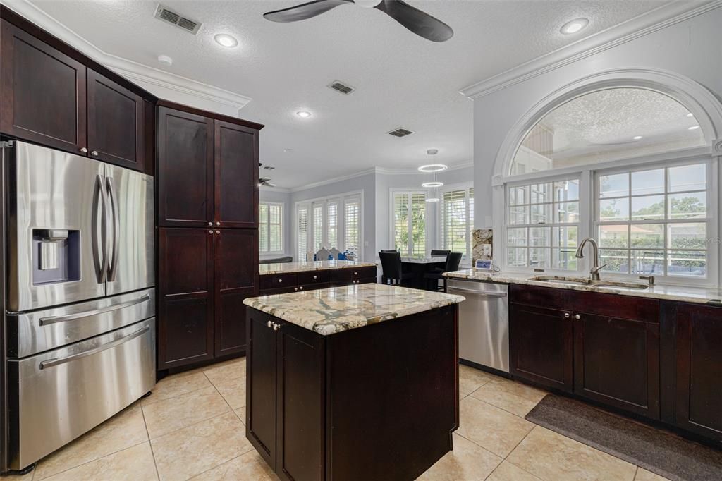 Dining room, Interior, Kitchen, Recessed Lighting, Stainless Steel Appliances