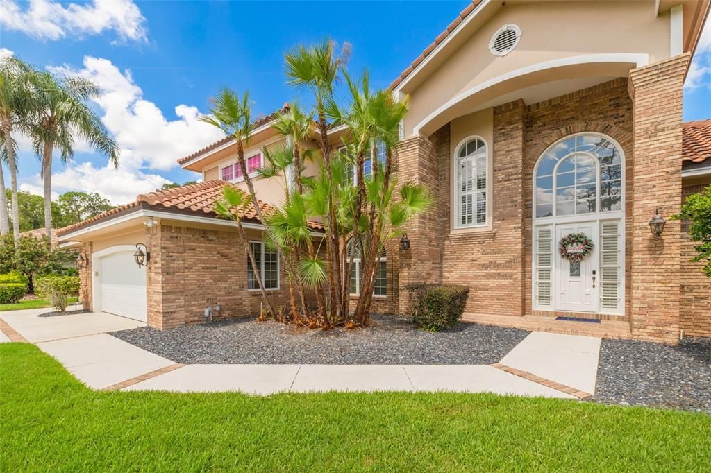 Attached, Exterior, Facade, Brick Facade, Mediterranean