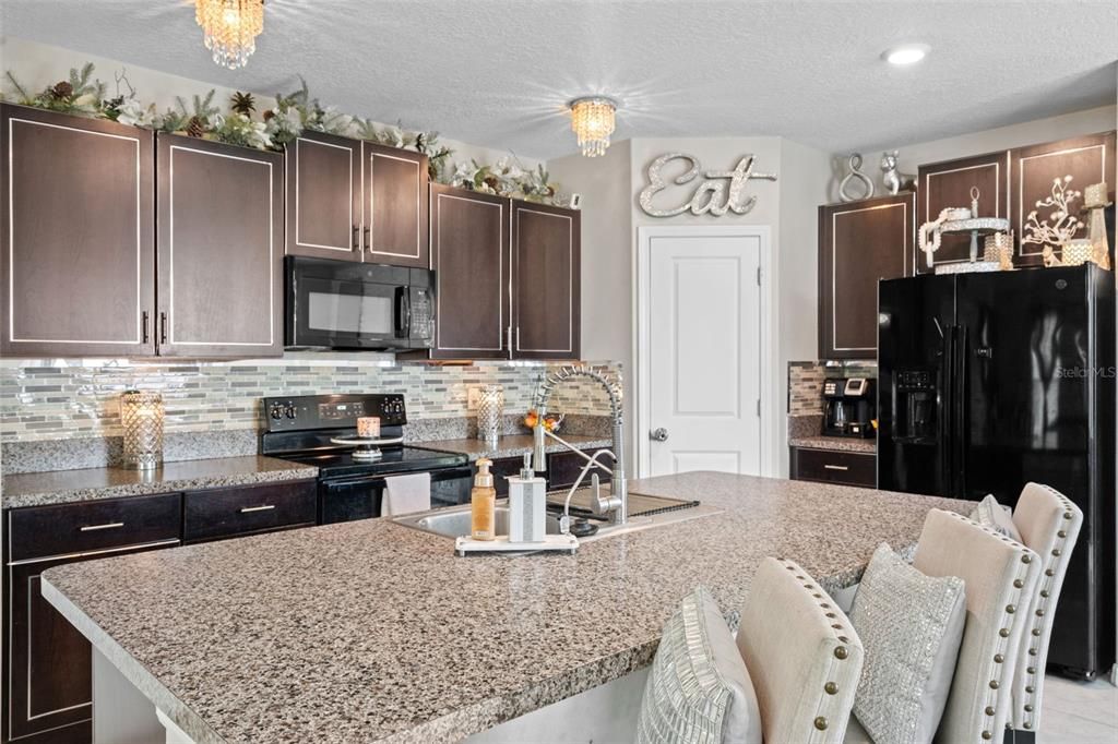 Chandelier, Interior, Kitchen, Recessed Lighting