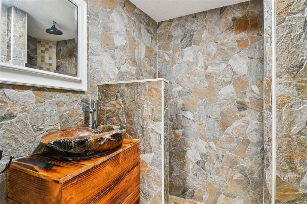 Bathroom, Interior, Stone Walls