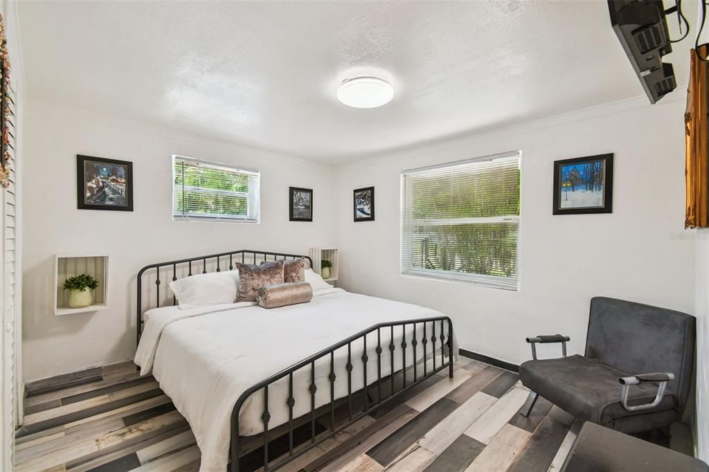 Bedroom, Interior, Wood Texture Flooring