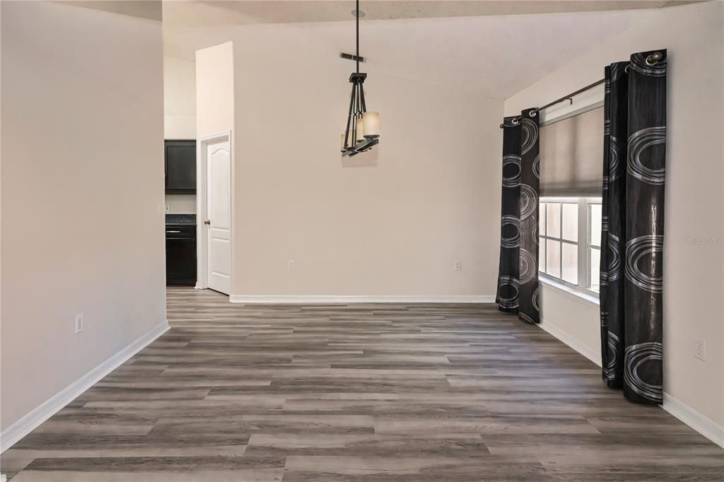Empty room, Interior, Pendant Lights, Wood Texture Flooring
