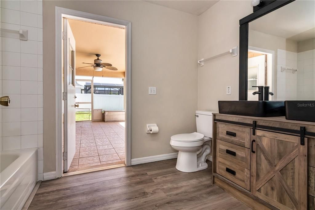 Bathroom, Interior, Wood Texture Flooring