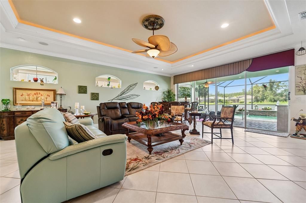 Interior, Living room, Recessed Lighting