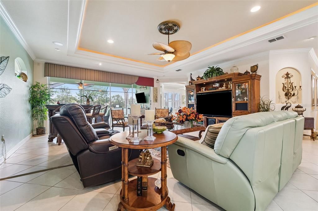 Interior, Living room, Recessed Lighting