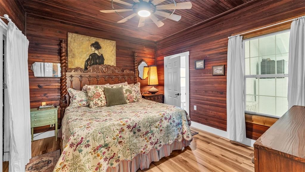 Bedroom, Interior, Wooden Ceilings, Wood Texture Flooring, Wooden Walls