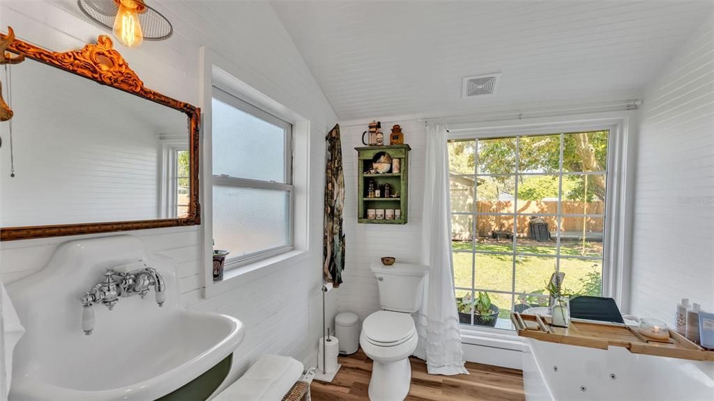 Bathroom, Interior, Wood Texture Flooring