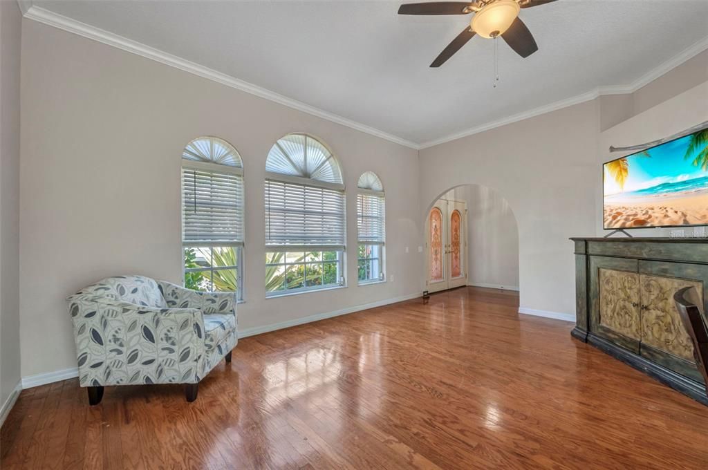 Fireplace, Interior, Wood Texture Flooring