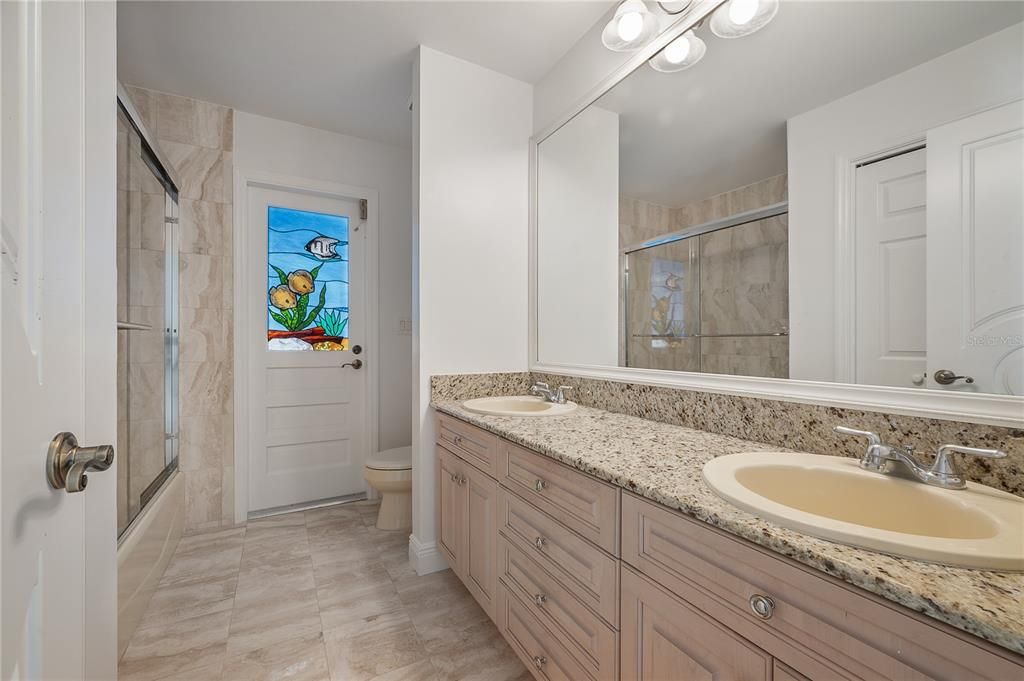 Bathroom, Dual Sink Vanities, Glass Shower, Interior