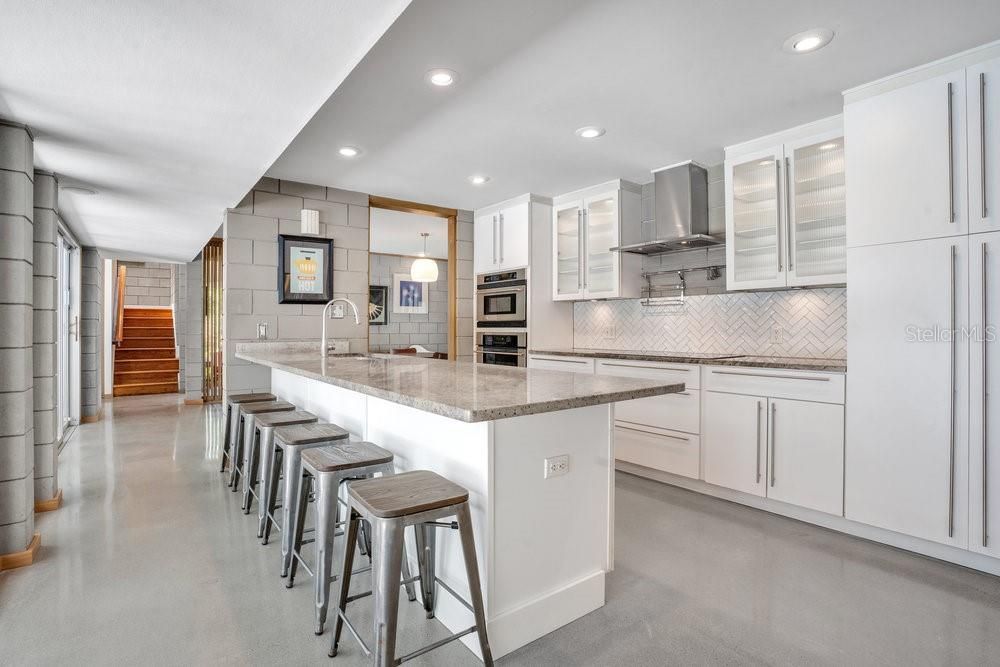 Interior, Kitchen, Pendant Lights, Recessed Lighting, Stainless Steel Appliances