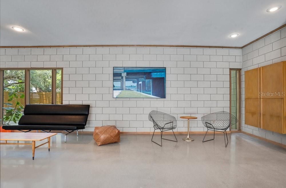 Interior, Recessed Lighting, Stone Walls