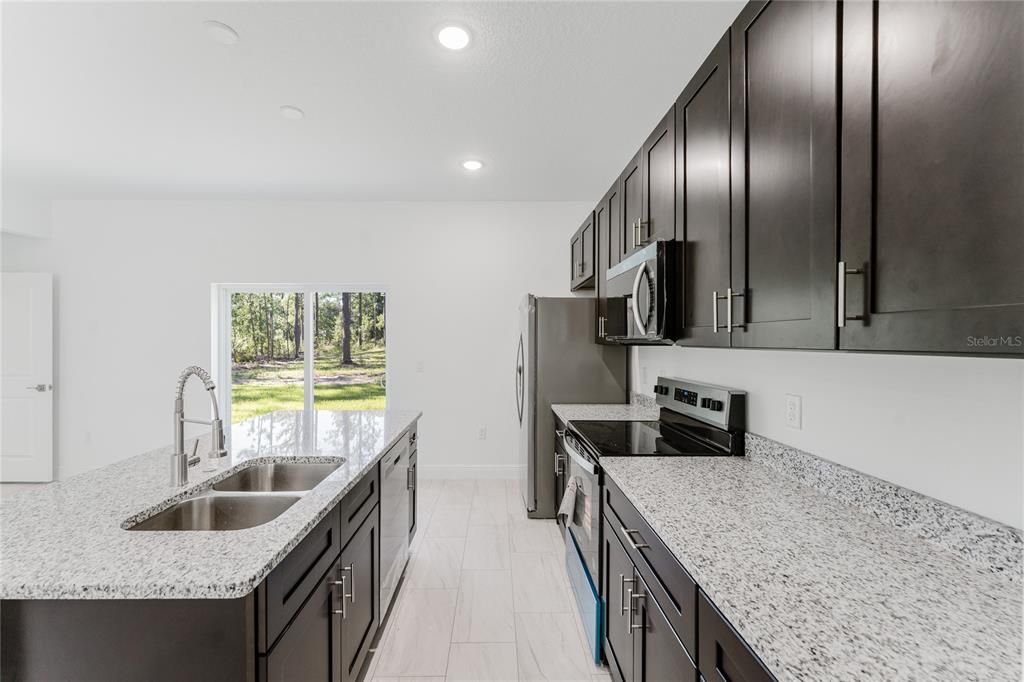 Interior, Kitchen, Marble, Recessed Lighting